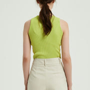 Sleeveless knitted crop top, view 7 - MRSLM