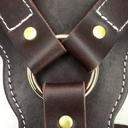 genuine leather dog harness, view 4 - MRSLM