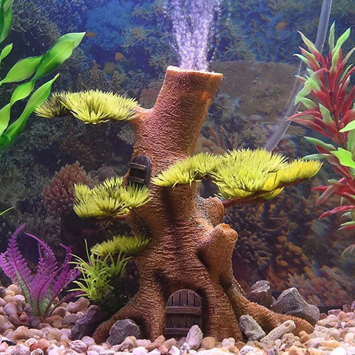 realistic tree trunk aquarium ornament - MRSLM