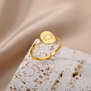 round gold sun rings, view 7 - MRSLM