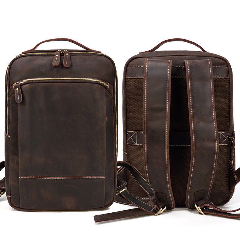 Leather travel backpack, view 7 - MRSLM