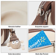 split leather crossbody bag, view 7 - MRSLM