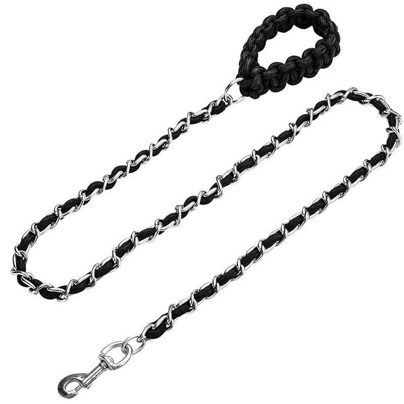 heavy duty metal chain dog leash, view 10 - MRSLM