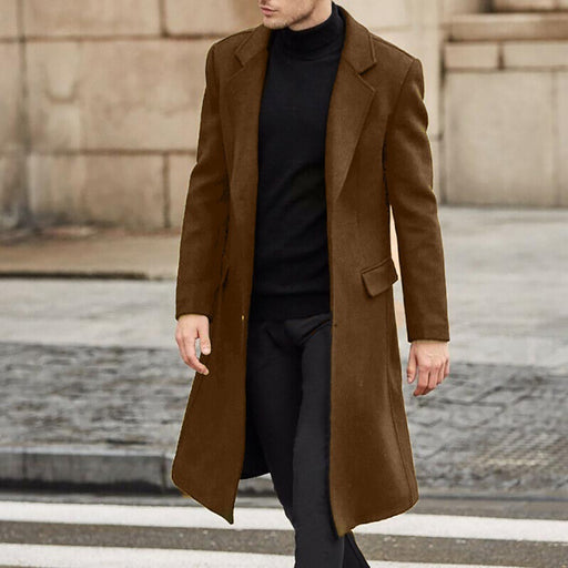 Men's long woolen trench coat - MRSLM