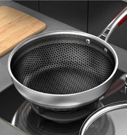 honeycomb non-stick stainless steel frying pan - MRSLM