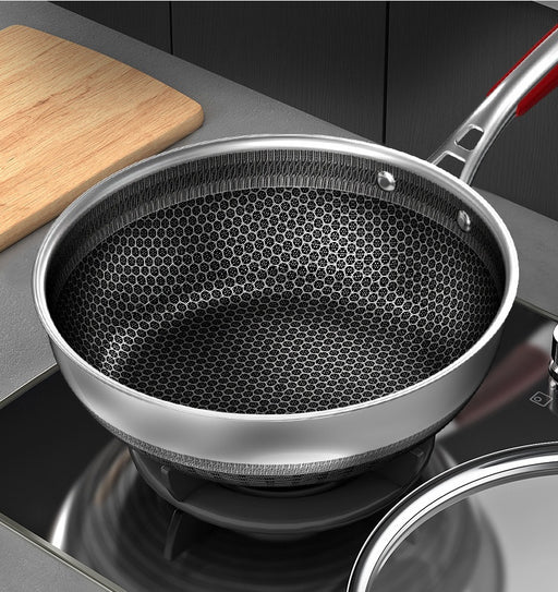 honeycomb non-stick stainless steel frying pan - MRSLM