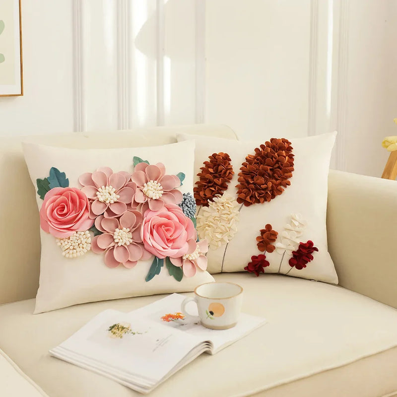 french rose patchwork cushion cover, view 5 - MRSLM
