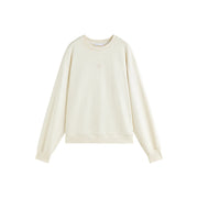 beige drop sleeve cotton pullover, view 7 - MRSLM
