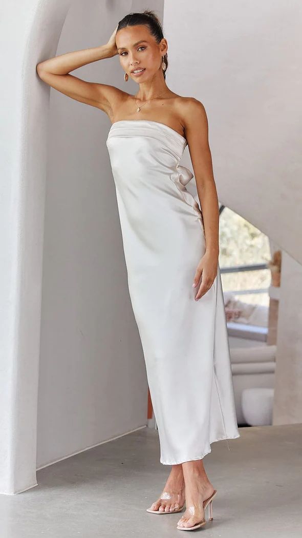 backless printed dress, view 13 - MRSLM