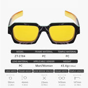 retro rectangle sunglasses, view 13 - MRSLM