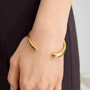 gold plated open bangle bracelet - MRSLM