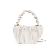 sheepskin pleated crossbody bag, view 3 - MRSLM