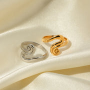 rustic gold open ring, view 7 - MRSLM