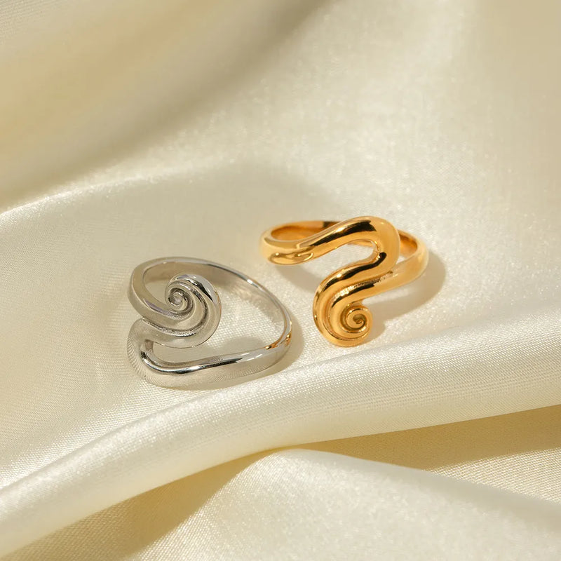 rustic gold open ring, view 7 - MRSLM