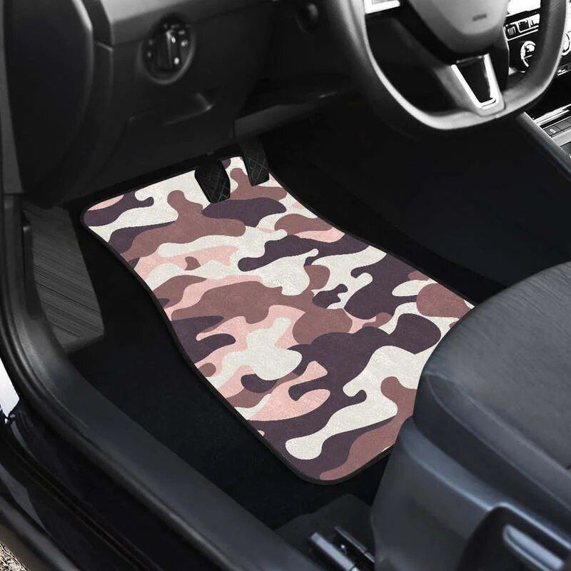 pink and brown camo car floor mats, view 4 - MRSLM