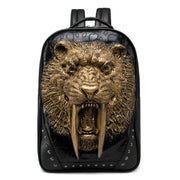 embossed 3d tiger head backpack, view 6 - MRSLM