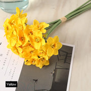 artificial narcissus flower bouquet, view 3 - MRSLM