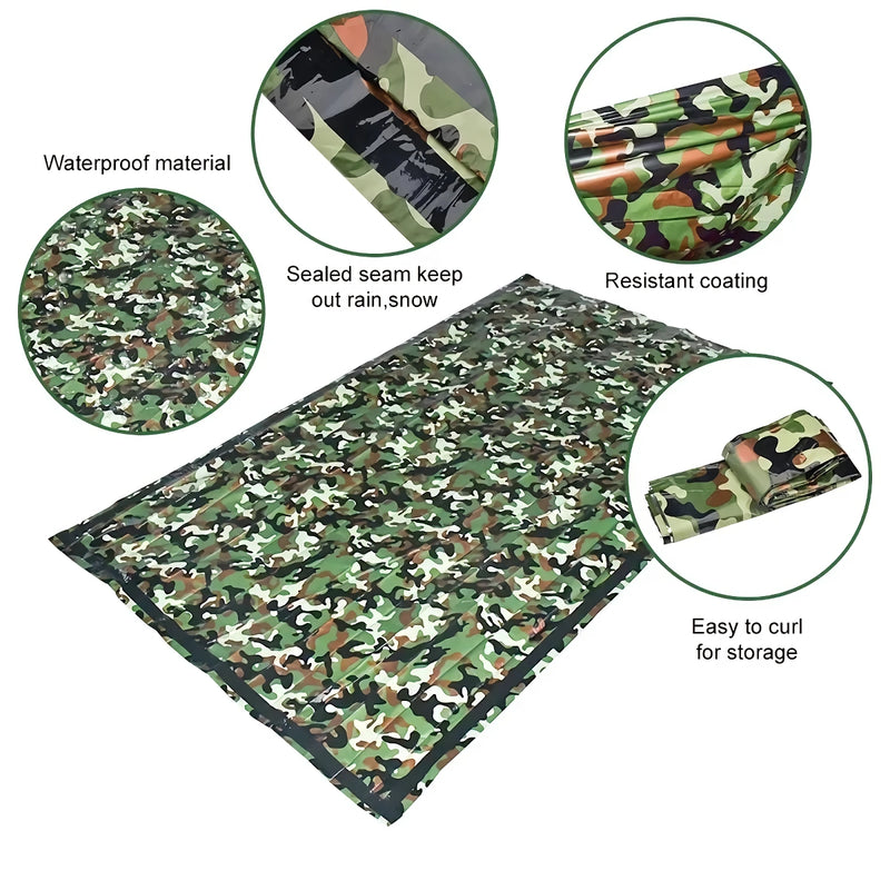 camouflage waterproof emergency sleeping bag, view 6 - MRSLM