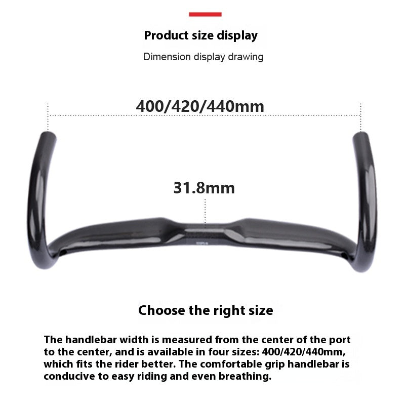 carbon fiber drop bar, view 8 - MRSLM