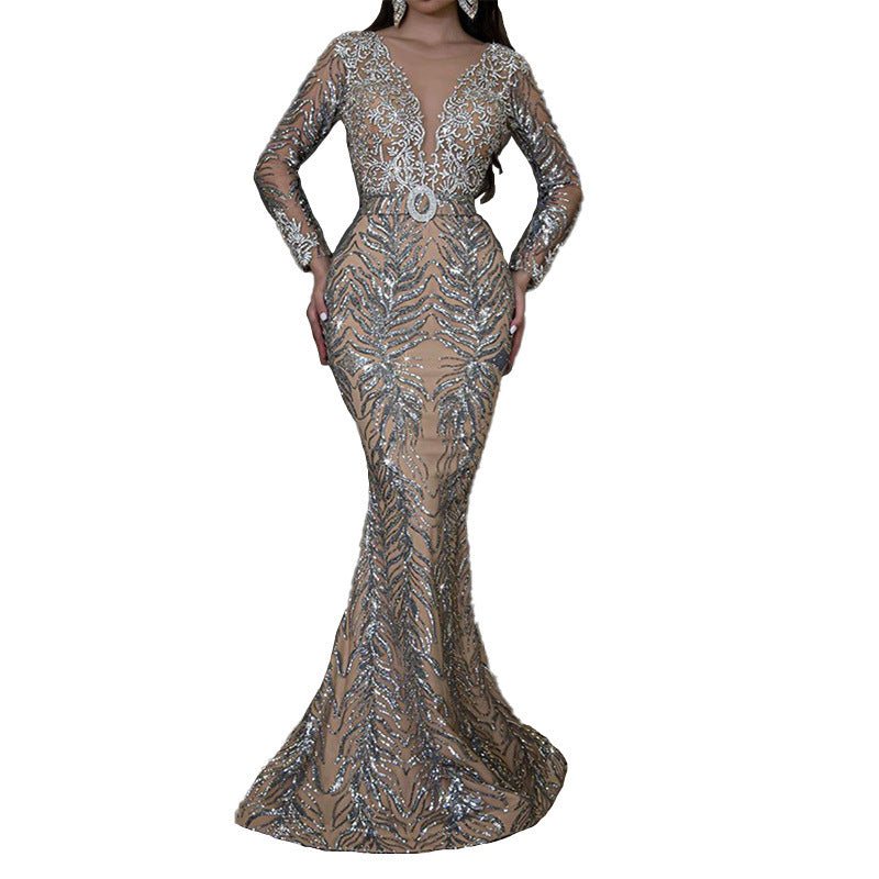Women's bronzing dress with zipper, view 3 - MRSLM