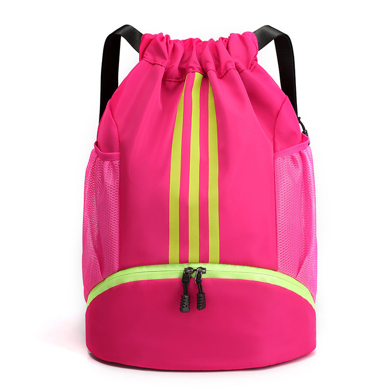 fashionable drawstring travel backpack, view 6 - MRSLM