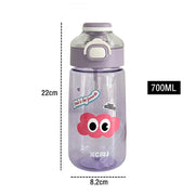 700ml plastic water bottle with straw, view 10 - MRSLM