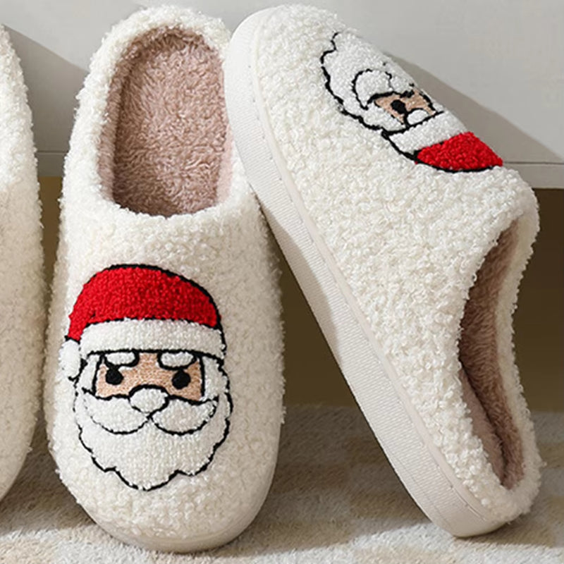 Christmas Santa fluffy slippers - MRSLM