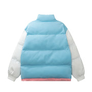 Men's contrast color puffer jacket, view 2 - MRSLM