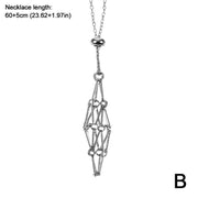 crystal stone holder necklace, view 4 - MRSLM