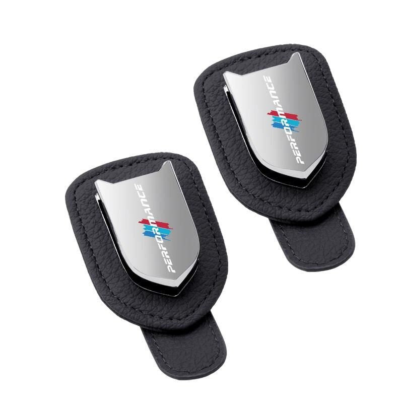 leather alloy car visor clip for sunglasses, view 6 - MRSLM