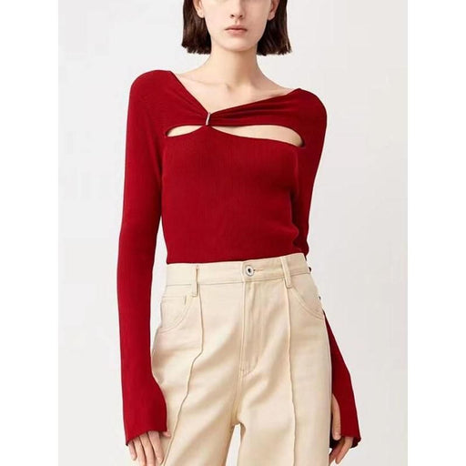 knitted pullover with sequin details, view 3 - MRSLM