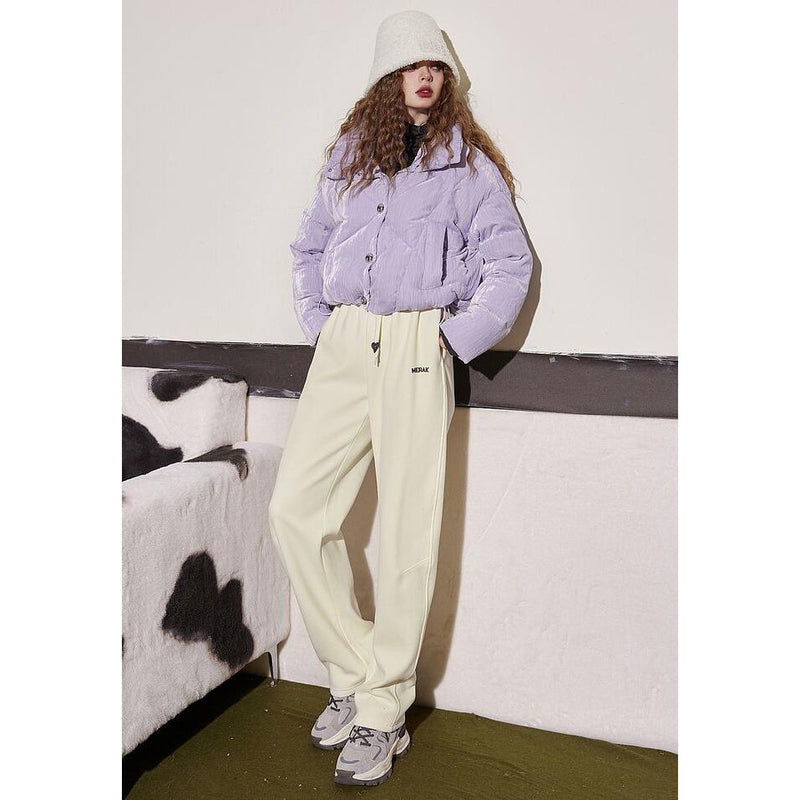 high waist fleece sports pants, view 7 - MRSLM