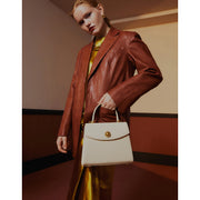retro split leather shoulder handbag, view 7 - MRSLM