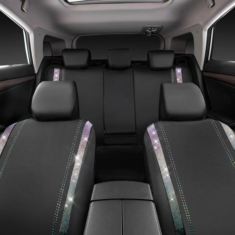 luxury bling car seat covers full set, view 3 - MRSLM