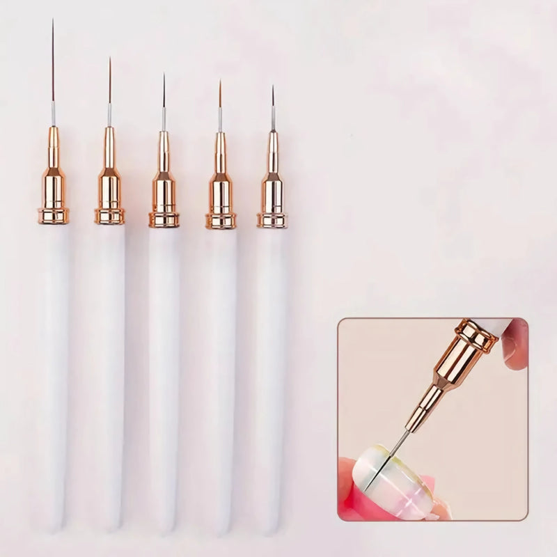 5-piece ultra-fine nail art liner brush set, view 5 - MRSLM