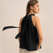 women's silk halter tank top, view 7 - MRSLM