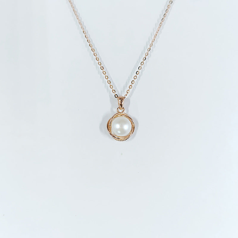 Freshwater pearl 925 silver pendant necklace, view 5 - MRSLM