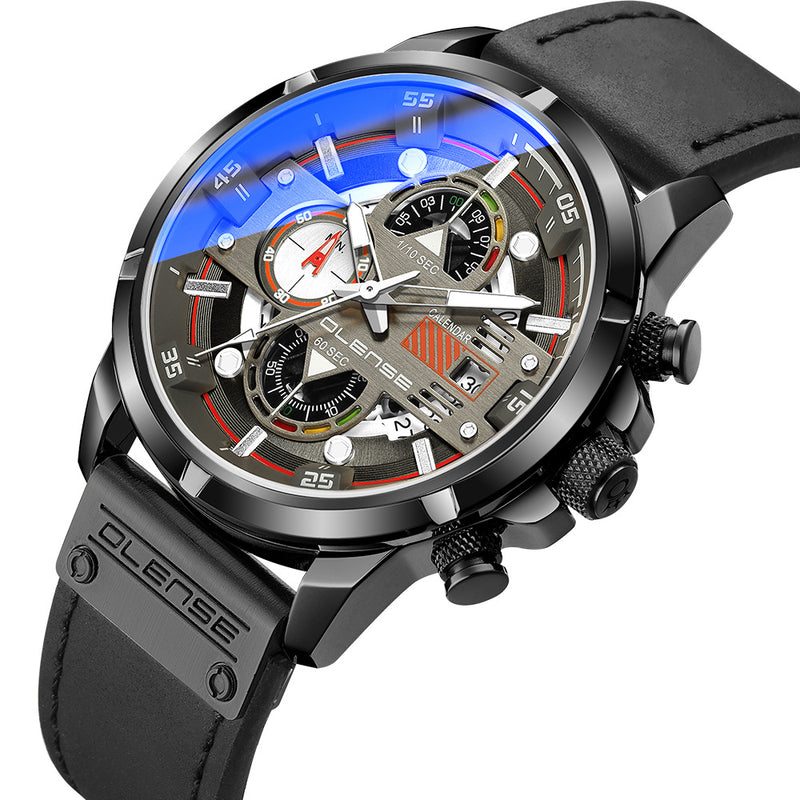 men's luminous multifunction sports watch, view 6 - MRSLM