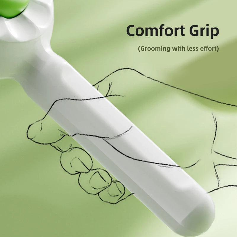self-cleaning pet slicker brush, view 8 - MRSLM