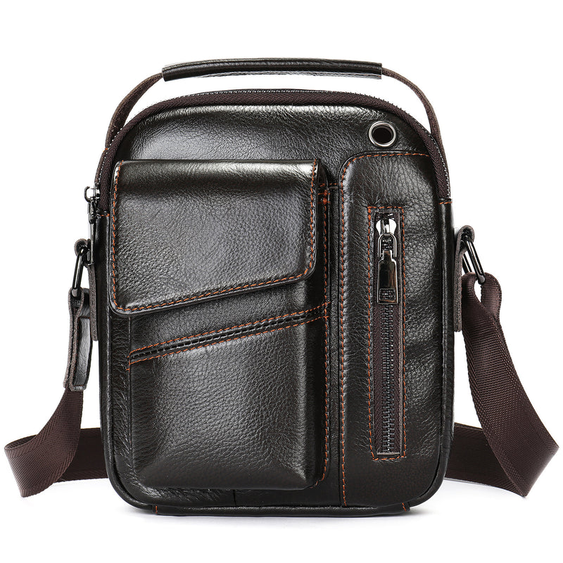men's leather crossbody bag, view 5 - MRSLM
