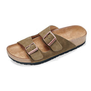 women's flat cork sandals, view 4 - MRSLM