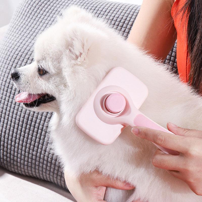 self-cleaning dog and cat grooming brush - MRSLM