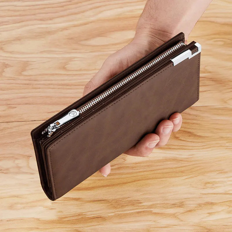Long synthetic leather wallet for men, view 10 - MRSLM