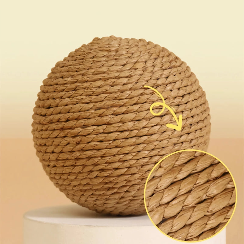 interactive sisal cat scratching ball with sound, view 8 - MRSLM