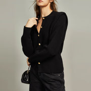 women's knitted cardigan coat, view 4 - MRSLM