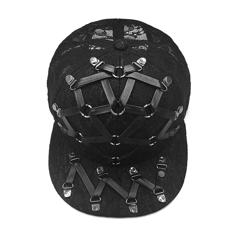 punk hip hop flat-brimmed cap, view 12 - MRSLM