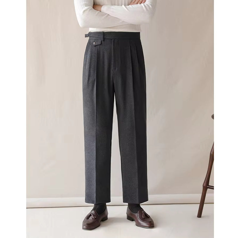 men's high waist suit pants, view 6 - MRSLM