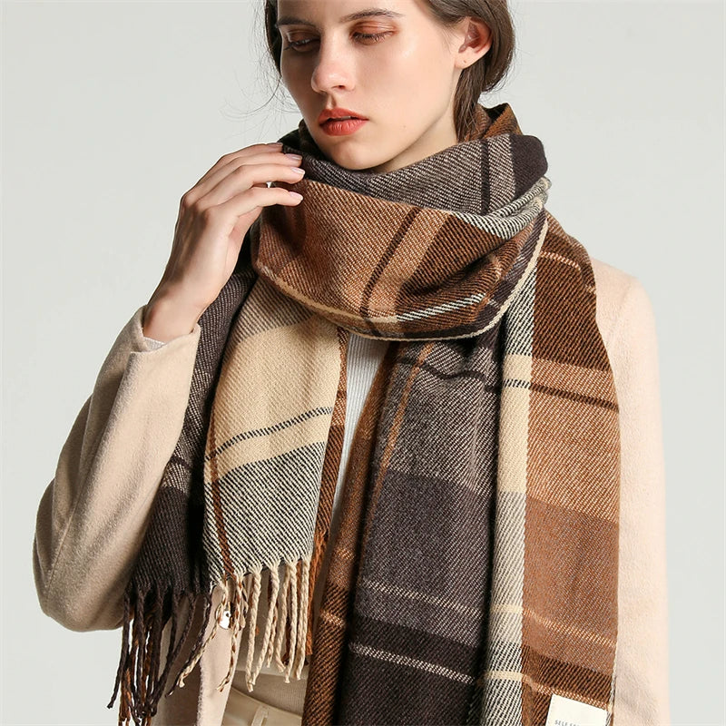 cashmere-feel pashmina shawl wrap, view 5 - MRSLM