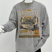american retro cotton long sleeve top, view 4 - MRSLM