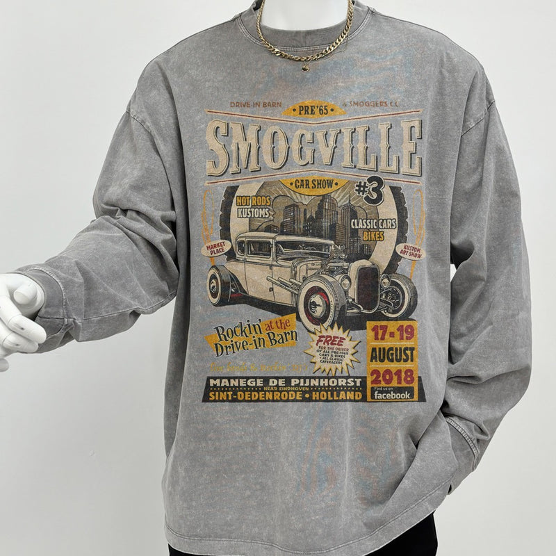 american retro cotton long sleeve top, view 4 - MRSLM